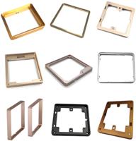 Panel dekorasi rumah pintar Anodized semua aluminium kustom dengan bingkai saklar kaca sentuh LED mesin CNC untuk penutup dinding Hotel