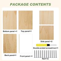 Boîte Diorama Cinnvoice Non Finie, Vitrine Moderne Multifonction Grande en Bois pour Objets de Collection avec Couvercle Transparent, Rangement de Bureau