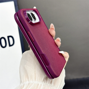 เทคโนโลยีหรูหรา เคสแม่เหล็กเนื้อผ้าทอสำหรับไอโฟนดูโอฝาครอบป้องกันแบบรวมทุกอย่างกันกระแทก - Product Image 4