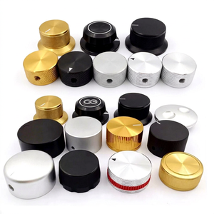 Perilla de potenciómetro de aluminio anodizado, perilla de control de volumen de metal moleteado para guitarra eléctrica, amplificador de bajo, pedal de efectos, OEM, ODM - Product Image 1