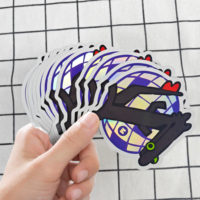 Autocollants en vinyle découpés sur mesure avec logo personnalisé, impression UV, autocollants en vinyle holographique laser personnalisés, autocollants transparents découpés sur mesure, imperméables, anime, dessin animé