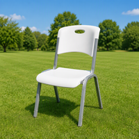 Chaise en plastique PP empilable durable avec structure métallique stable, chaise de salle de conférence, chaise pour visiteurs