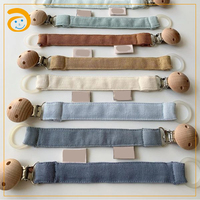 Chaîne de sucette en bois pour bébé avec attache à clip masticable et perles en silicone DIY