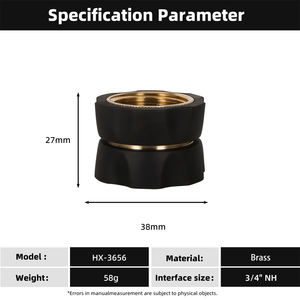 Conector de manguera de jardín de latón con rosca hembra y mango de ciruela de seis estrellas para jardín - Product Image 4