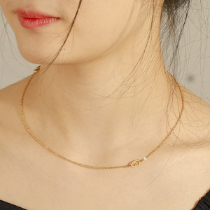 In acciaio inossidabile impermeabile Hiphop gioielli oro carino piccolo Sideway 26 lettere collana pendente iniziale per le donne regali - Product Image 4