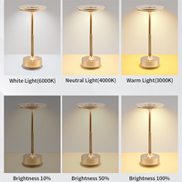 Lampe de table moderne étanche IP54, rechargeable par USB, sans fil, à LED RGB changeant de couleur, pour restaurant, bar, clubs