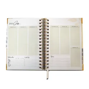 2024 Benutzer definiertes Drucken Tagebuch Tagebuch Notizbuch Benutzer definierte Größe Farb abdeckung Spiral bindung Selbst pflege Täglich Wochen planer