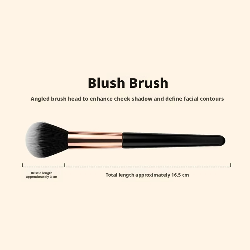Affordable luxury black gold-blush brush