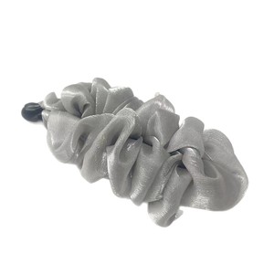 Pinza para el pelo de chifón plisada antideslizante con diseño de cola de caballo alta vertical, pinza tipo banana, elegante adorno para el cabello - Product Image 5