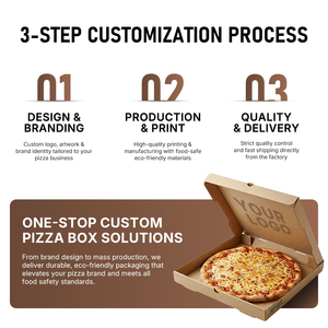 Waterproof Eco-Friendly Disposable Square Corrugated Paperboard <b>Pizza</b> <b>Boxes</b> Silver Foil Printing 20-45 Inch Sizes for Food - Product Image 6