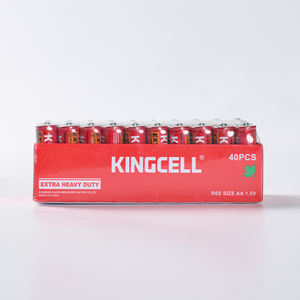 Углеродная цинковая сухая батарея KINGCELL Aa R6 AA Размер 1,08 Wh Um3 1,5 v цинковая карбоновая батарея для калькуляторов фонариков - Product Image 6