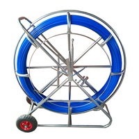 Tire-câble personnalisé en fibre de verre, serpent de 10m à 500m, guide-câble en fibre de verre, rouleau de guidage de câble souterrain, détectable, pour conduit, tige de guidage