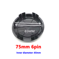 Cache-moyeux de roue de voiture 75 mm 6 broches A1674015900 avec emblème, accessoires pour Mercedes Benz AMG W203 W205 W124 W126 W221 W176