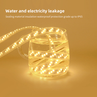 Bande lumineuse LED smd 2835, avec éclairage blanc chaud, étanche IP65, 1 pièce