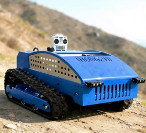 เครื่องตัดหญ้าไร้สายแบบขับเคลื่อนด้วยตัวเอง ควบคุม<span class=keywords><strong>ระยะ</strong></span><span class=keywords><strong>ไกล</strong></span> หุ่นยนต์ตัดหญ้าอัตโนมัติ แบบตีนตะขาบ หมุนรอบตัวเองได้ - Product Image 5