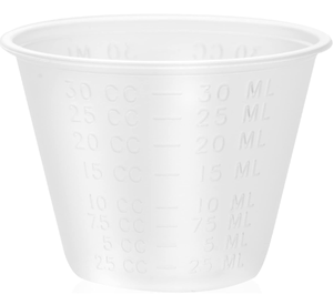 Tasses à mesurer de médicaments en plastique à mur unique 1oz graduées pour les cabinets de médecin, les hôpitaux pour infirmières et les soins à domicile - Product Image 1