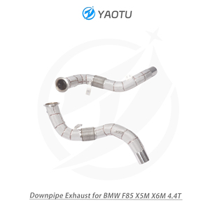YT thép không gỉ tùy chỉnh bảo vệ nhiệt xả tiêu đề, downpipe và ống phía trước cho BMW F85 x5m X6M 4.4t - Product Image 2