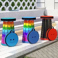 Siège de pêche réglable et pliable pour extérieur, compact, sûr, en plastique, portable, pour la maison, le bureau et la pêche en extérieur