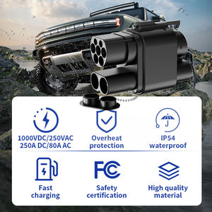 อะแดปเตอร์แปลงหัวชาร์จรถยนต์ไฟฟ้าจากแบบ CCS2 เป็นแบบ CCS1 รองรับการชาร์จเร็ว 200 กิโลวัตต์ 200 แอมป์ ด้วยกระแสตรง (DC) ตามมาตรฐานอเมริกันใหม่เป็นมาตรฐานยุโรป - Product Image 4