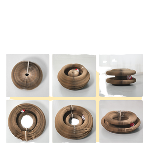 Mainan kucing kertas interaktif ramah lingkungan kustom papan gores kucing Organ ajaib tahan lama untuk gaya terowongan kucing dalam ruangan - Product Image 3