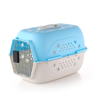 Wholesale Luxury PP Plastic Fashion Airline Approved Pet Transport Box Cat Cage <b>Dog</b> Travel Carrier Transportador - Product Image 1