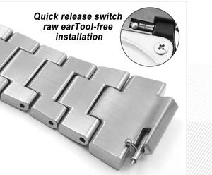 Correa de reloj de acero inoxidable sólido para pulsera de metal dorado GM5600 con estuche y correa - Product Image 3