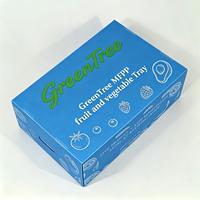 Groothandel voedselveilige fruit- en groentebak, herbruikbare gegolfde kunststof bak voor bessen, vis, verse producten export