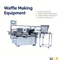 Nouvelle machine à gaufres électrique, formes et motifs personnalisables, emballage automatique, ligne de production de gaufres fourrées