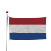 Personnalisé 3 * 5ft 100% Polyester Pays-Bas Drapeau Pays-Bas Couleur vive Résistant à la décoloration Forte Durable pour Drapeaux Promotionnels Bannières