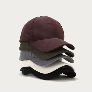 Cappello da sole con visiera curva in velluto a coste, semplice e leggero, per primavera e autunno, personalizzabile, ideale per baseball e viaggi - Product Image 1