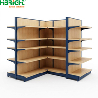 Présentoir Gondole pour Supermarché, Étagère d'Angle Personnalisée, Emballage sur Mesure, Fabricant Direct