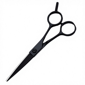 Ciseaux à effiler de 5,5 pouces, acier inoxydable japonais 440C, finition noire, lame tranchante, ciseaux de coiffure pour salon de coiffure - Product Image 2