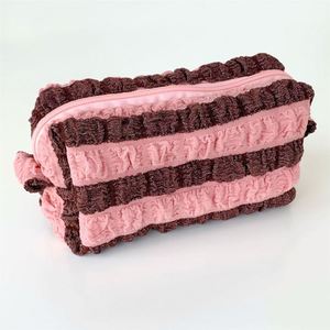 Bolsa de Maquillaje Plegable de Fábrica BSCI, con Rayas Verdes a Juego, Bolsa de Almacenamiento Premium para Artículos de Aseo, de Gran Capacidad - Product Image 4