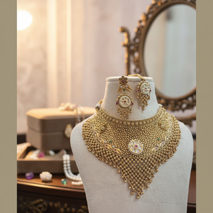 ชุดสร้อยคอหิน pota ชุบทอง12032073PGR - Product Image 3