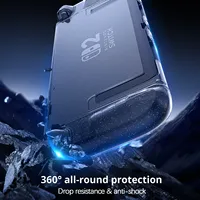 En stock, compatible avec pour 2 consoles, étui transparent en TPU/PC, coque de protection transparente