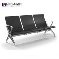 Chaise de salle d'attente d'hôtel en polyuréthane au design moderne du fabricant Oshujian sièges de poutre d'aéroport 2-5 places avec zones publiques d'hôpital en métal