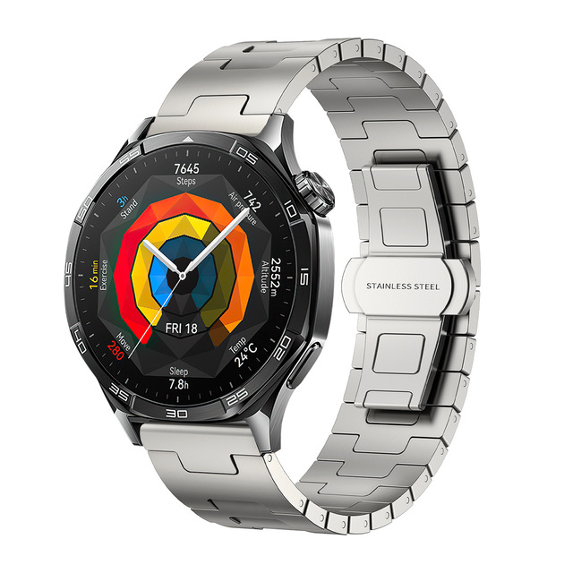 For Huawei Watch GT5 Pro titanium bracelet model H, titanium alloy bracelet 22mm pure titanium Watch 4 Pro