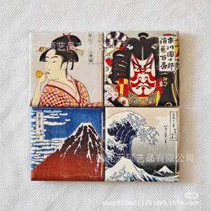 Aimant de réfrigérateur en céramique personnalisé, design vague carrée, art japonais, cadeau, décoration de la maison - Product Image 5