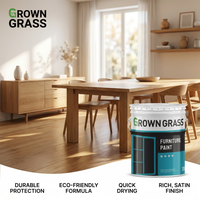 Revêtement en polyuréthane haute brillance GRWON GRASS pour bois, idéal pour la finition de meubles, armoires et bateaux, application au pistolet, couche de finition.