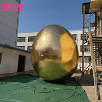 Riesiges Goldenes Ei für Veranstaltungen, Aufblasbare Goldene Eier für Bühnendekoration, Party-Ideen Ostereier aus Kunststoff