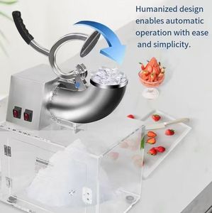 آلة تكسير الثلج الكهربائية التجارية الأوتوماتيكية وصنع المخروط الثلجي متعددة الوظائف من الفولاذ المقاوم للصدأ الجديد الصالح للطعام - Product Image 2