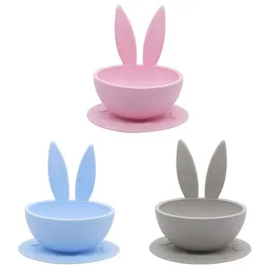 Custom Cute Children Bowl Toy Baby Foldable Silicone Feeding Snack Suction Bowls