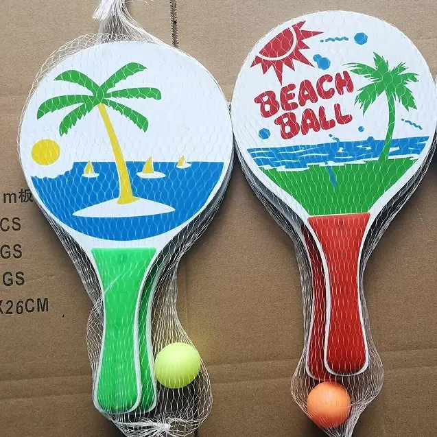 2024 all'ingrosso di buona qualità Beach Bat 2 racchette 1 palla di imballaggio in rete su misura disponibile