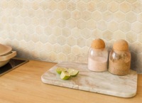 Mosaico de cerámica con diseño de piedra caliza utilizado para paredes interiores Pared de fondo