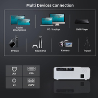 Projecteur Touyinger Q11W Smart Android Full HD 1080P avec Mise au Point Automatique et Correction Trapézoïdale pour Home Cinéma