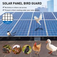 Kit de Protección Contra Palomas de Alambre de Hierro Galvanizado de 8 Pulgadas y 30 m, Rollo de Malla Metálica de 1.0 mm para Barrera Contra Plagas en Paneles Solares, para Techos Residenciales y Comerciales