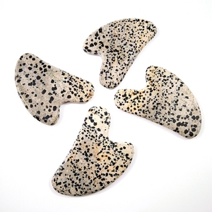 Kaufen Sie in loser Schüttung Gesichts massage Werkzeug Herz Dalmatiner Jasper Gua Sha Für Gesicht und Körper - Product Image 4
