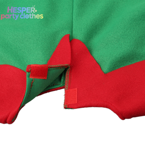 Disfraz de Duende Navideño HESPER al Mejor Precio, Disfraz Infantil para Navidad, Carnaval y Fiestas, Vestido de Terciopelo Color Canario, Regalo - Product Image 3