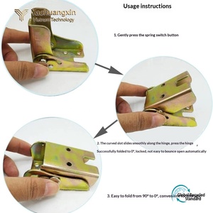 Yachuangxin Galvanized Iron Hinge Flat <b>Spring</b> <b>Door</b> Latch for Carpentry Use - Product Image 3