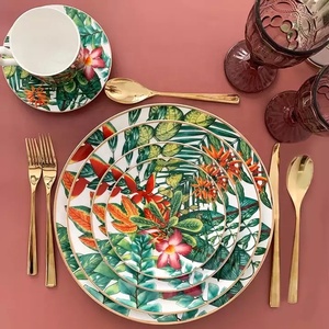 Customized Hot Selling Ceramic Plate Set Bone China Rain Forfor <b>Wedding</b> - Product Image 5